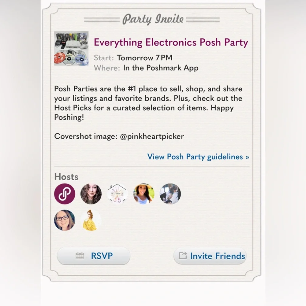 I’m Co-hosting “Everything Electronics Posh Party”tonight April 5th @7:00pm EST! - Picture 2 of 3